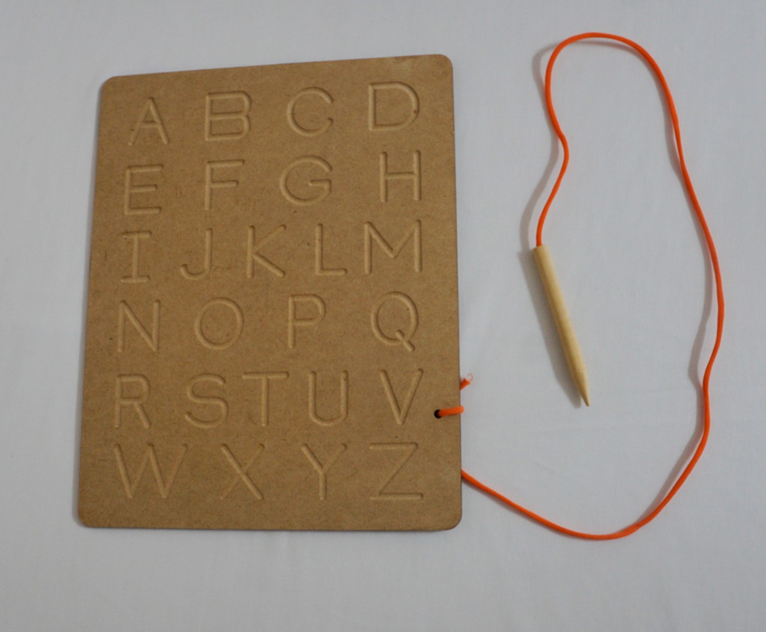Channapatna Alphabet Carved Puzzle(L=30CM,W=24CM)