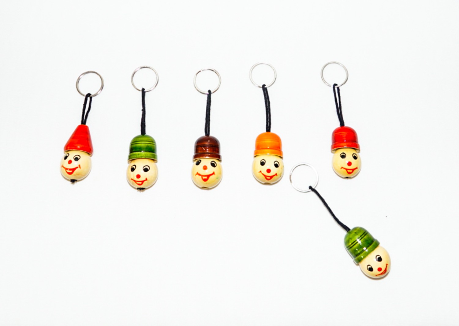 Wooden Cute Key Chain (Set of 4)(L=10CM,B=2.5CM)