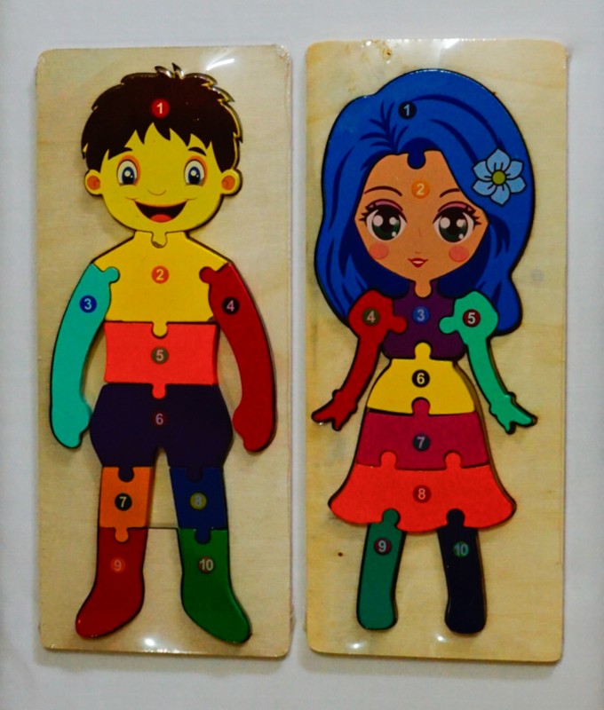 Wooden Boy & Girl Puzzle(L=30CM,B=12CM)