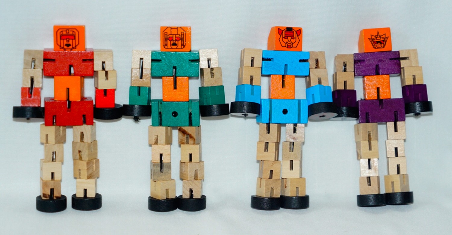 Channapatna Wooden - Twist Robot Toy| Twister Toy| Flexible to Move| Kids Play Around(L=15CM)