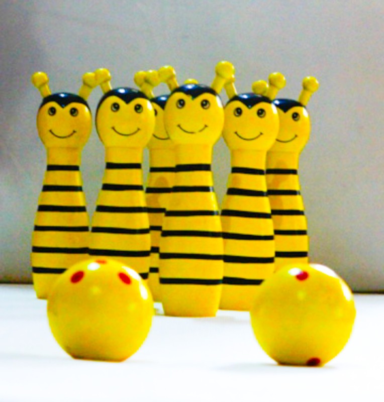 Wooden Bowling Game pins Set(L=11.5CM,W=2CM)