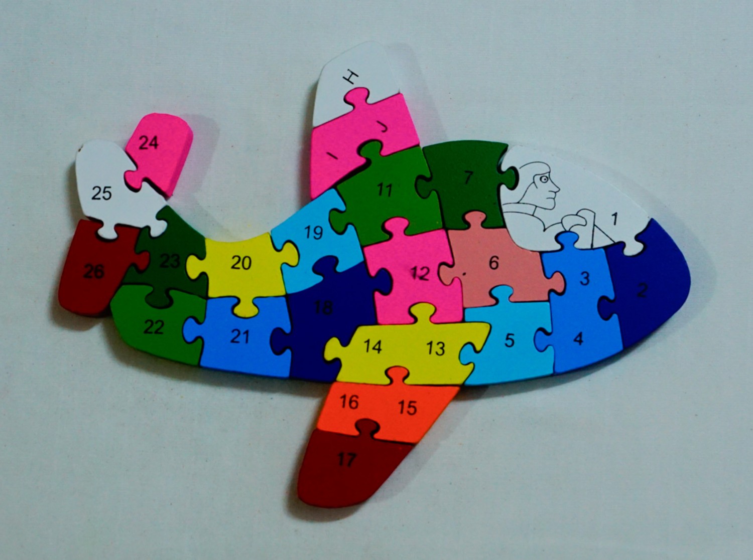 Wooden Aeroplane Puzzle(L=20CM,W=28CM)