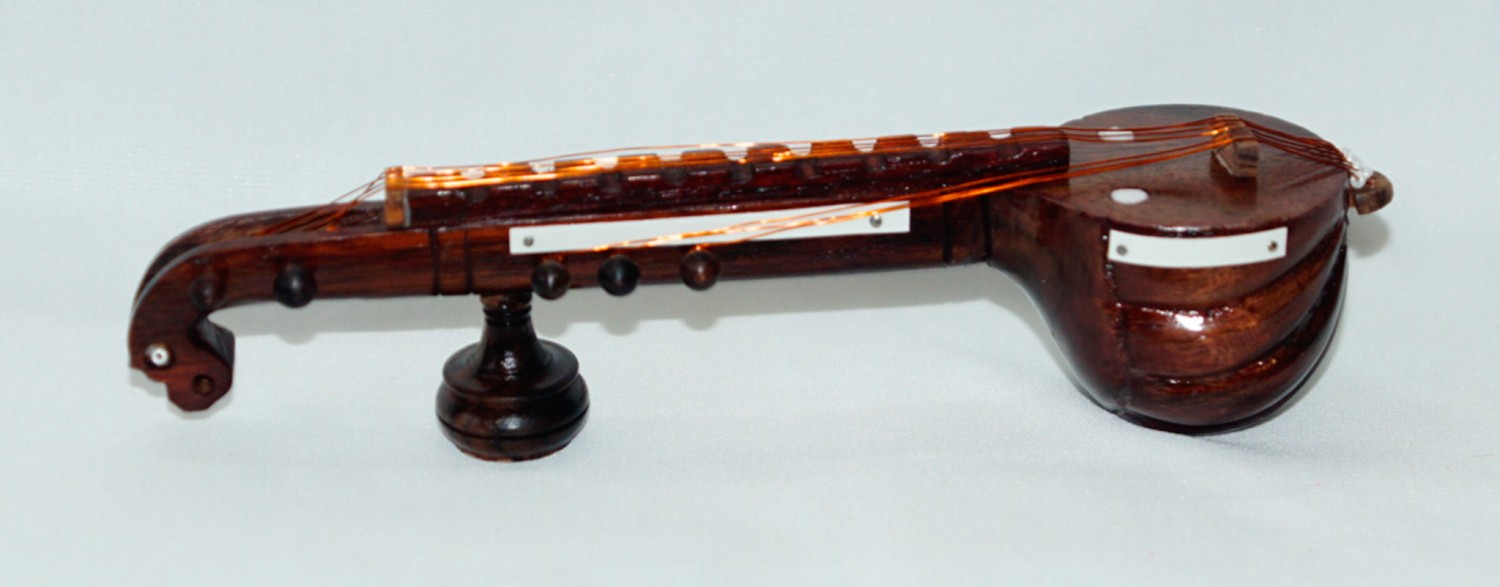 Channapatna Wooden Cute Veena/Veena Home Decor/Wooden Veena/Antique Model(L=19CM,W=5CM)